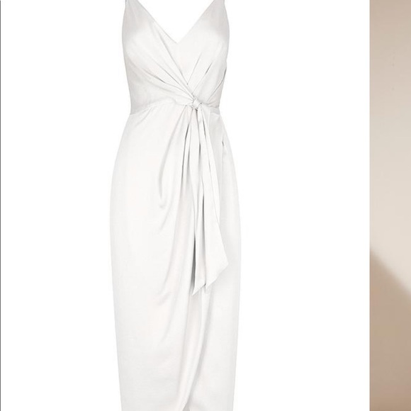 Shona Joy LUXE TIE FRONT COCKTAIL DRESS - IVORY - Picture 2 of 3